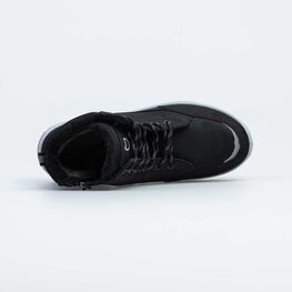 754054-42 Ботинки с мехом для мальчики черный фото №4