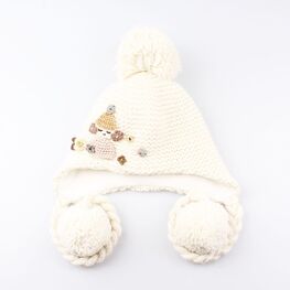 07811224-40 Шапка для девочки, белый для девочки серый