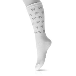 07842524-40 Белые гольфы из хлопка со стразами BNM для девочки белый