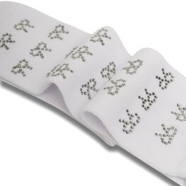 07842524-40 Белые гольфы из хлопка со стразами BNM для девочки белый фото №3