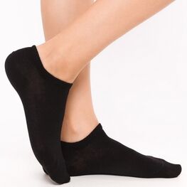 07842554-40 Хлопковые укороченные носки черный для девочки черный