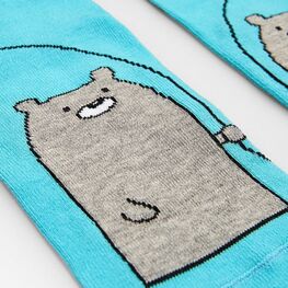 07842478-41 Носки хлопковые Мишки для девочки мятный фото №4