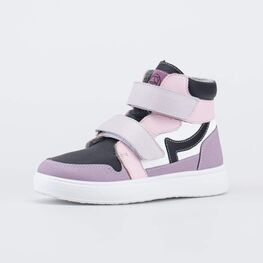 552342-32 Утепленные ботинки для девочки для девочки сиреневый + розовый