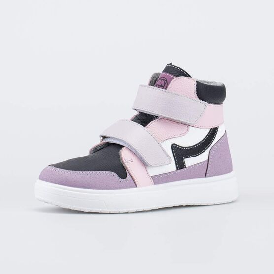 552342-32 Утепленные ботинки для девочки для девочки сиреневый + розовый