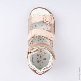 122128-22 Босоножки для девочки бро-роз фото №4