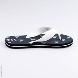 626003-02 Пляжная обувь для мальчики син-бел фото №2