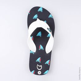 626003-02 Пляжная обувь для мальчики син-бел фото №4