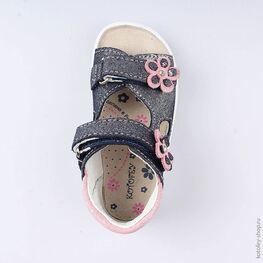 122102-26 Босоножки для девочки светло-синий фото №4