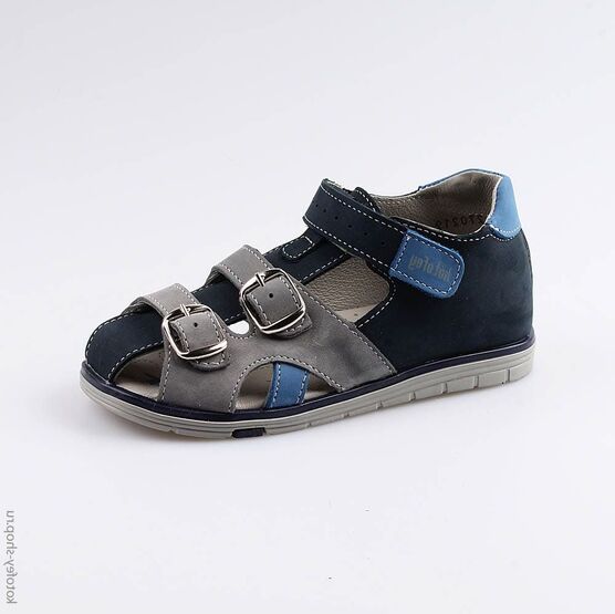 522137-21 Сандалии для мальчики син-сер