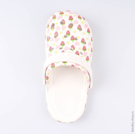 325068-02 Клоги пляжные для девочки бел-цве фото №4