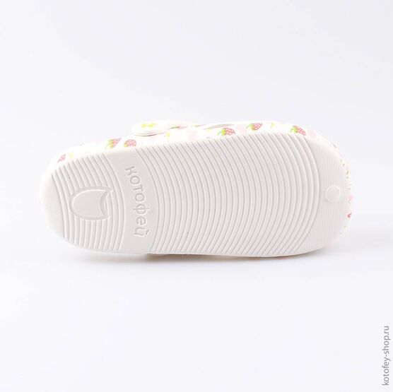 325068-02 Клоги пляжные для девочки бел-цве фото №3