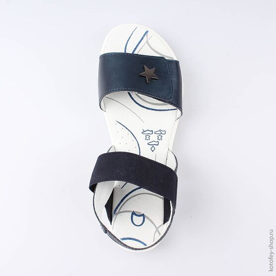 522129-23 Босоножки для девочки светло-синий фото №4