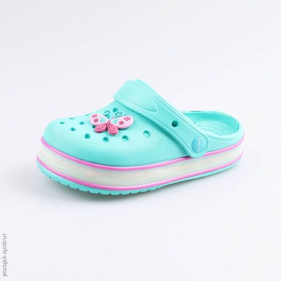 325078-02 Пляжная обувь с LED-подсветкой для девочки бирюзовый