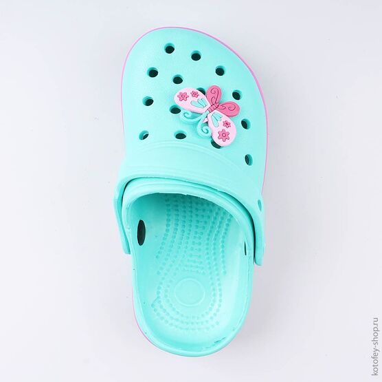 325078-02 Пляжная обувь с LED-подсветкой для девочки бирюзовый фото №4