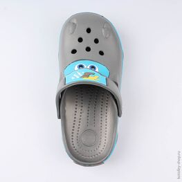 325067-01 Клоги пляжные для мальчики сер-гол фото №4