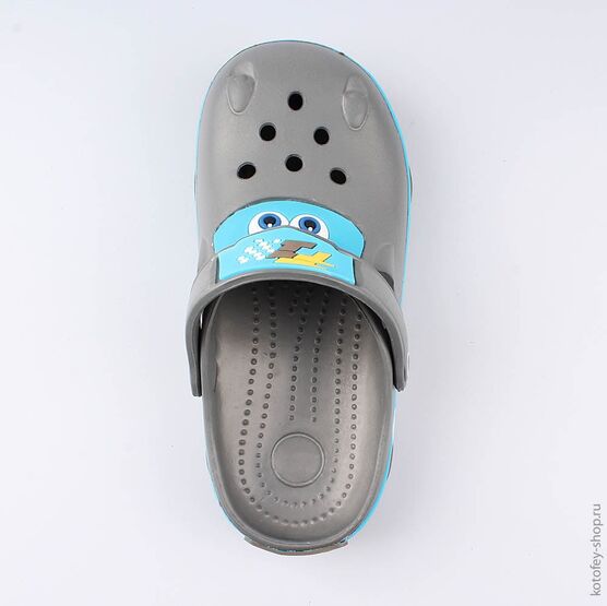 325067-01 Клоги пляжные для мальчики сер-гол фото №4