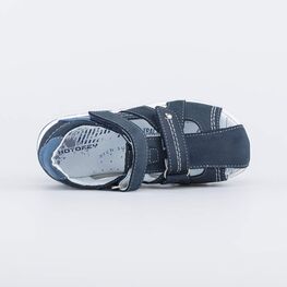 522176-21 Сандалии из натурального нубука для мальчики синий фото №4
