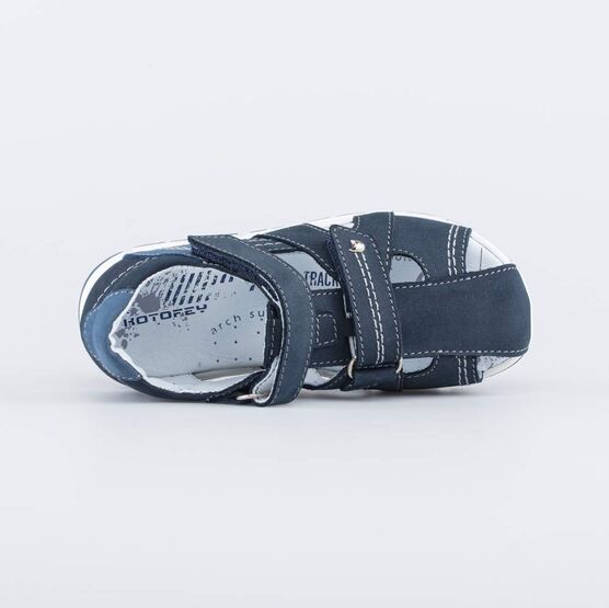 522176-21 Сандалии из натурального нубука для мальчики синий фото №4