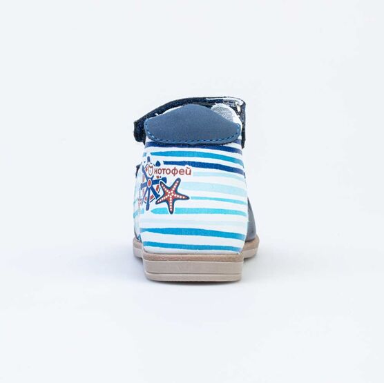 022124-23 Сандалии кожаные для мальчика для мальчики светло-синий фото №5