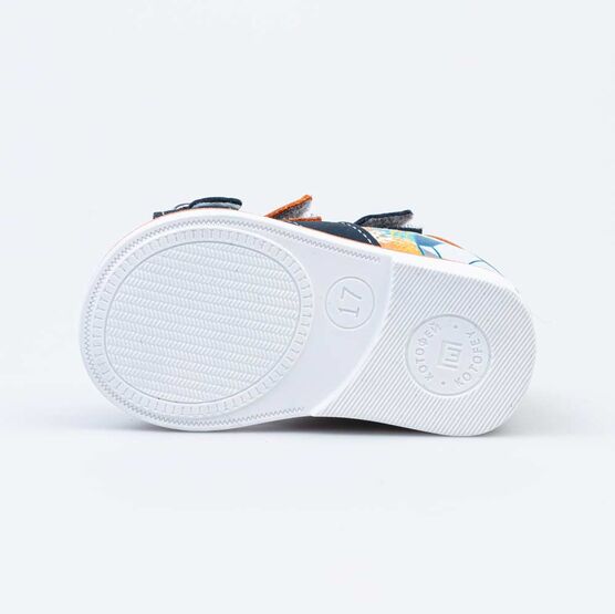 022127-22 Сандалии кожаные для мальчика для мальчики син-ора фото №3