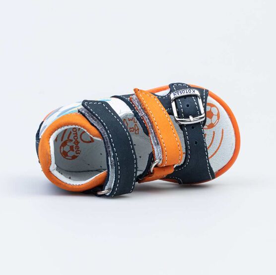 022127-22 Сандалии кожаные для мальчика для мальчики син-ора фото №4