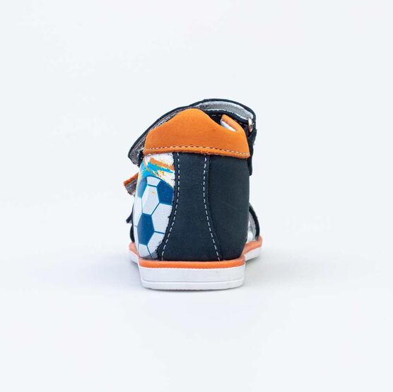 022127-22 Сандалии кожаные для мальчика для мальчики син-ора фото №5