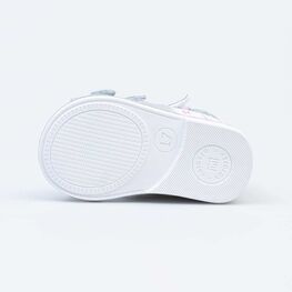 022131-21 Босоножки для девочки кожаные для девочки серебристый фото №3