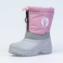 264015-41 Сноубутсы с защитой от снега для девочки сер-роз