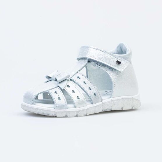 322138-21 Босоножки для девочки кожаные для девочки белый