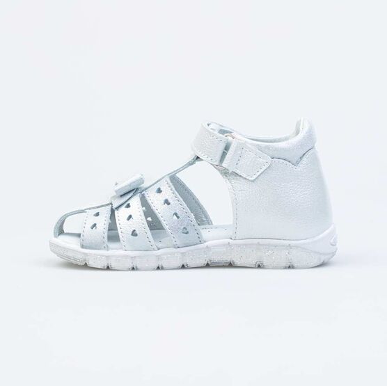 322138-21 Босоножки для девочки кожаные для девочки белый фото №2