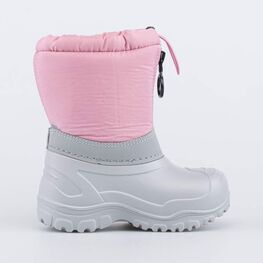 464062-41 Сноубутсы с защитой от снега Супердевочка для девочки серый + розовый фото №2