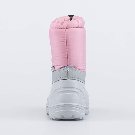 464062-41 Сноубутсы с защитой от снега Супердевочка для девочки серый + розовый фото №5