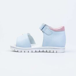 322140-22 Кожаные босоножки для девочки Жемчужина для девочки голубой фото №2