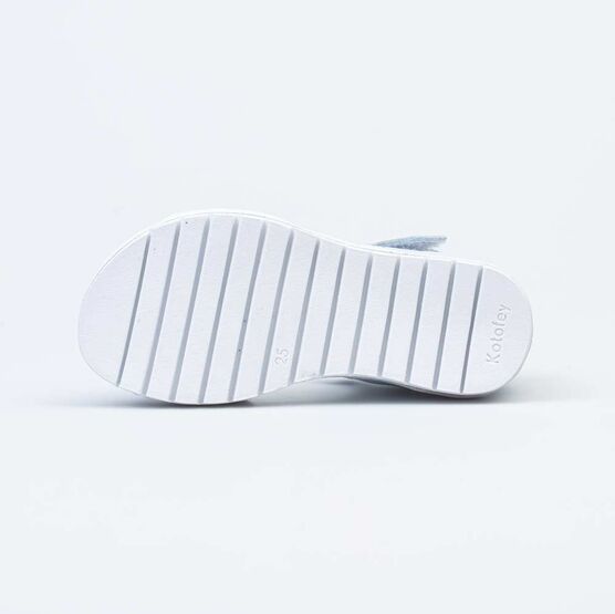 322140-22 Кожаные босоножки для девочки Жемчужина для девочки голубой фото №3