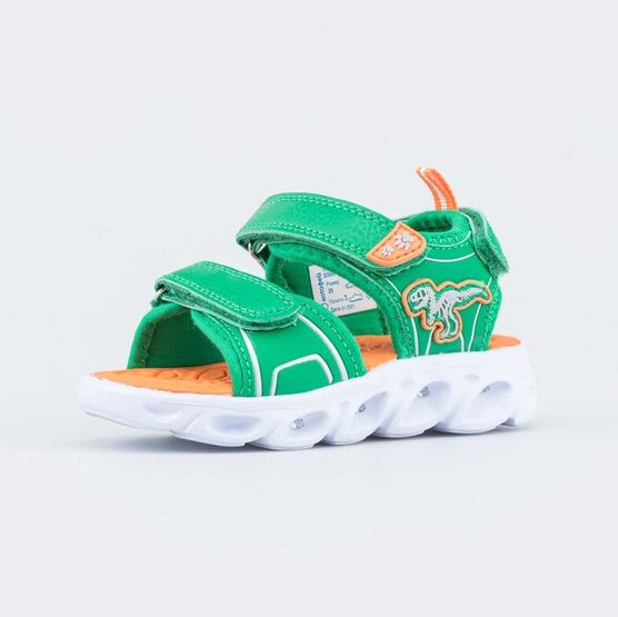 323069-12 Пляжная обувь LED-подсветкой на подошве для мальчики зел-ора