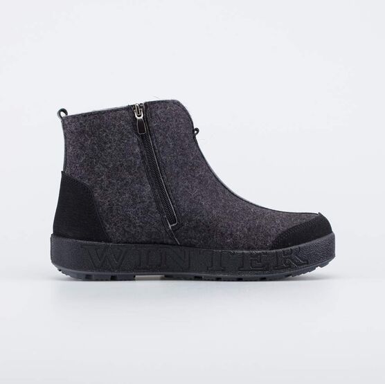 957011-43 Укороченные валенки на молнии для мальчики темно-серый фото №2