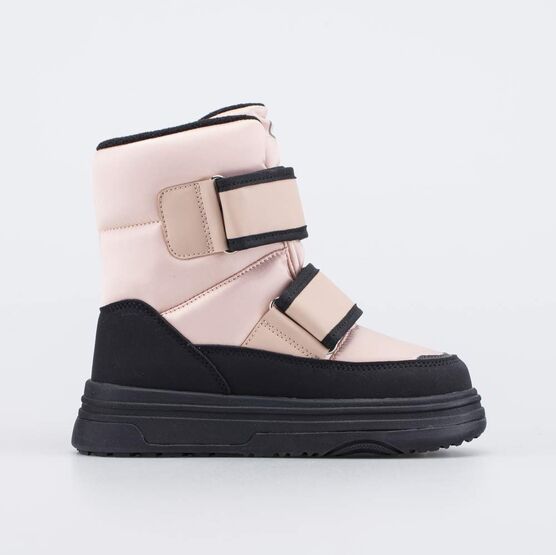 654704-42 Мембранные полусапожки для девочки бежевый + черный фото №2