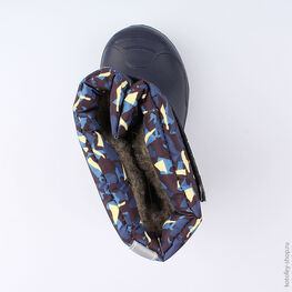 364025-42 Сноубутсы для мальчики син-жел фото №4