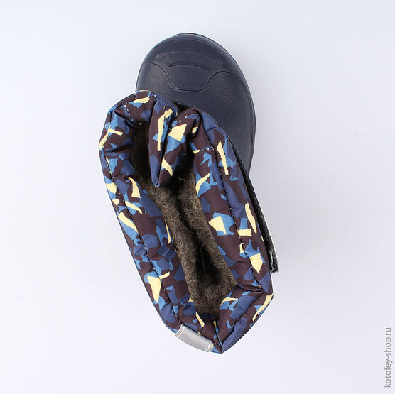 364025-42 Сноубутсы для мальчики син-жел фото №4