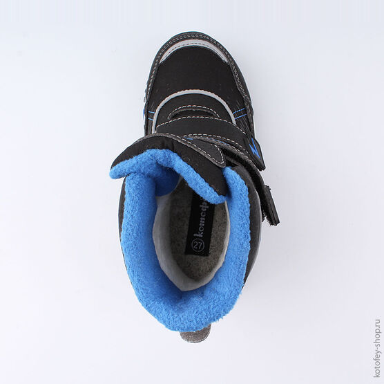 454977-44 Мембранные ботинки для мальчики чер-син фото №4