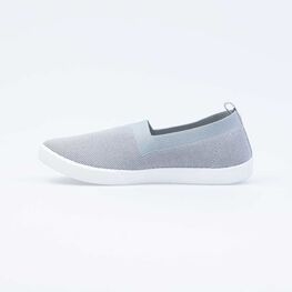 631126-11 Кеды из вязаного текстиля для девочки серый фото №2