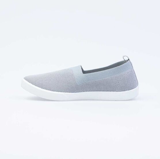 631126-11 Кеды из вязаного текстиля для девочки серый фото №2