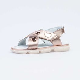 522154-22 Кожаные босоножки для девочки для девочки бронзовый