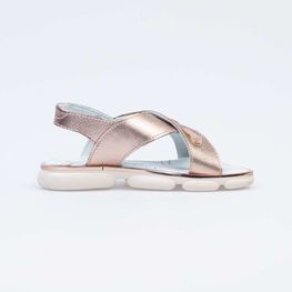 522154-22 Кожаные босоножки для девочки для девочки бронзовый фото №2