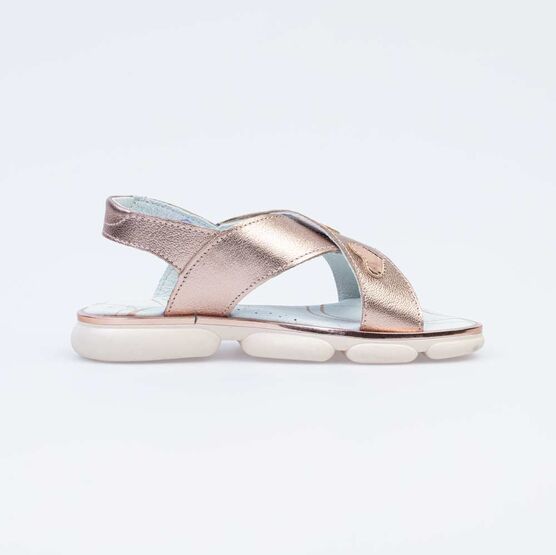 522154-22 Кожаные босоножки для девочки для девочки бронзовый фото №2