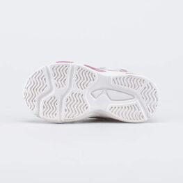 344400-78 Светящиеся кроссовки для девочки для девочки бежевый + розовый фото №3