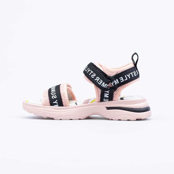 521048-21 Босоножки для девочки роз-чер фото №2