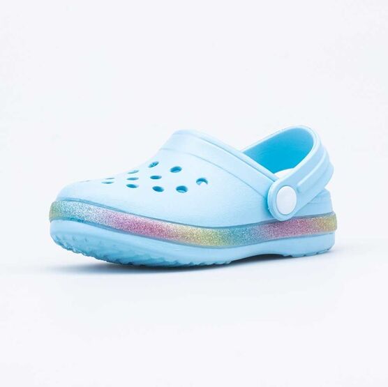 525094-02 Пляжные сабо из ЭВА Голубой Глиттер для девочки голубой
