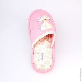 531010-11 Тапочки розовые для девочки розовый фото №4
