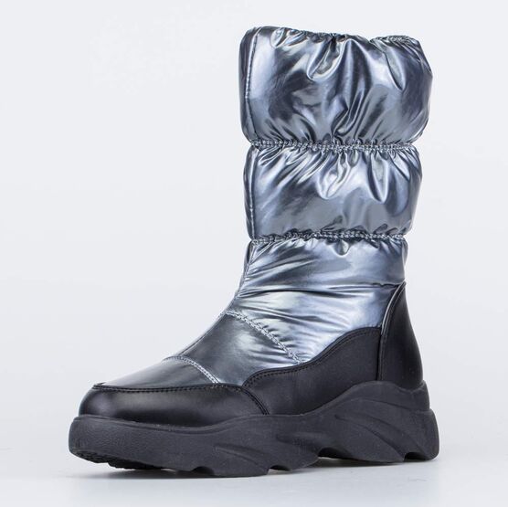 564120-42 Сапожки-дутики для девочки для девочки серый